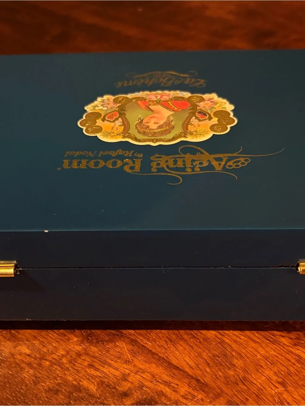 Upcycled Aging Room La Bohème Cigar Box Jewelry Organizer Box, Black Interior